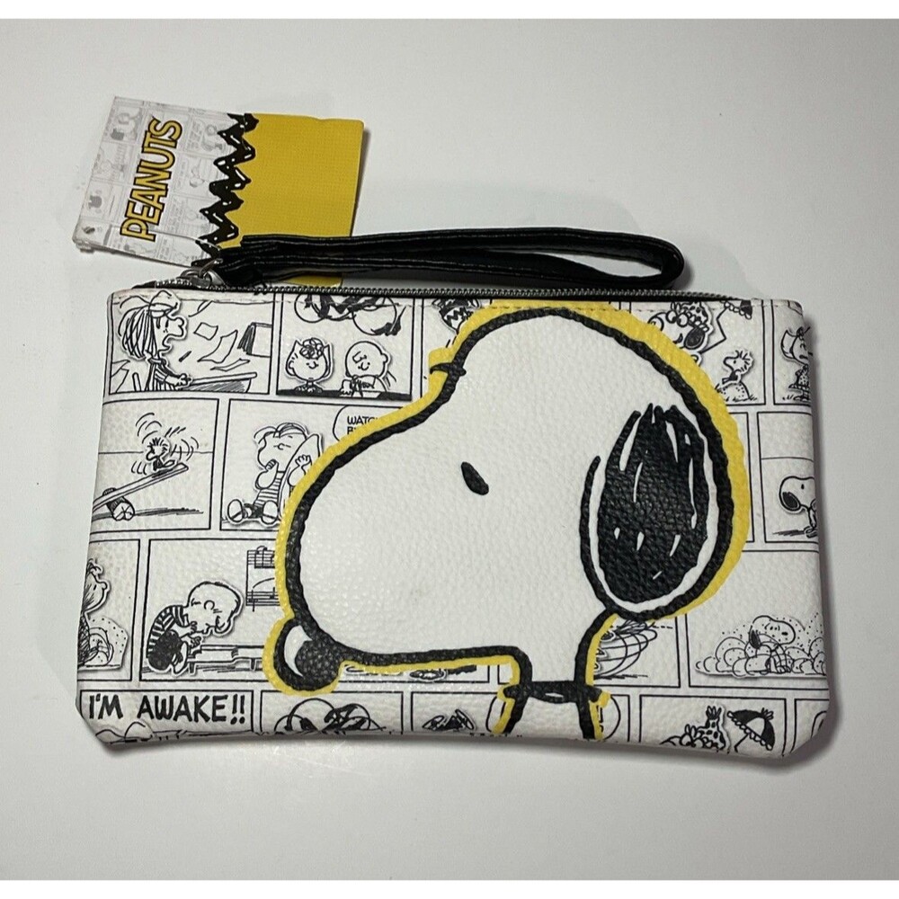 Peanuts Snoopy Wallet Wristlet Zip Wallet With Comic Strip